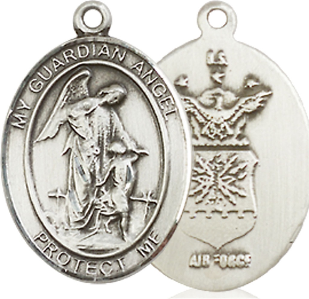 Sterling Silver Guardian Angel Air Force Medal