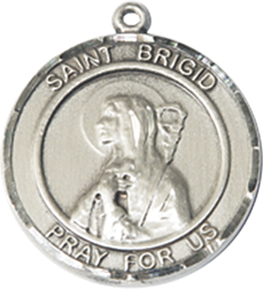 Sterling Silver Saint Brigid of Ireland Medal