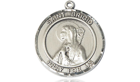 Sterling Silver Saint Brigid of Ireland Medal