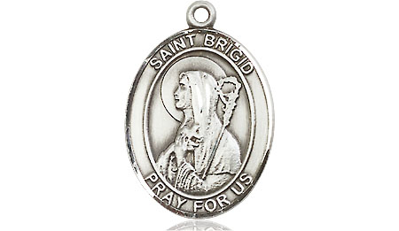 Sterling Silver Saint Brigid of Ireland Medal - With Box