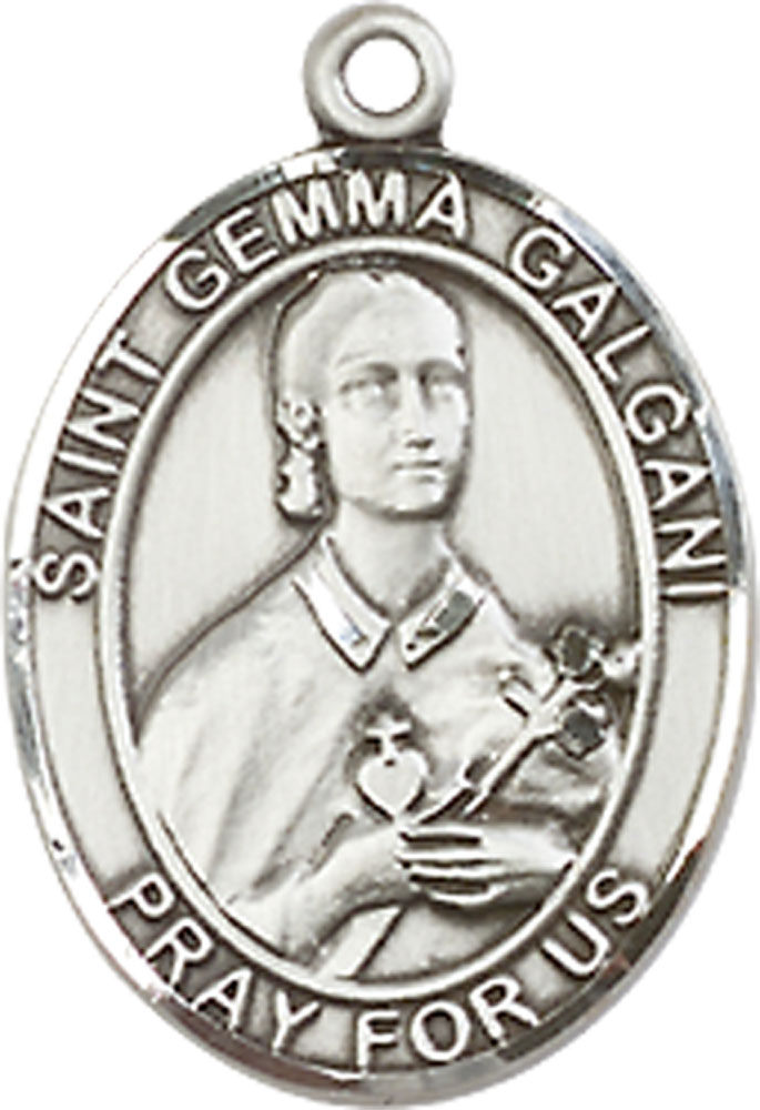 Sterling Silver Saint Gemma Galgani Medal