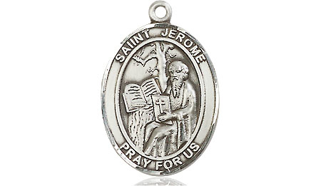 Sterling Silver Saint Jerome Medal