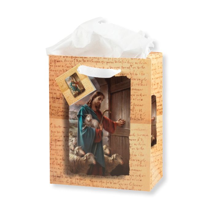 Gift Bag with Tissue Paper Good Shepherd Small 5" x 4" inc of 10