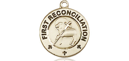 14kt Gold First Reconciliation / Penance Medal