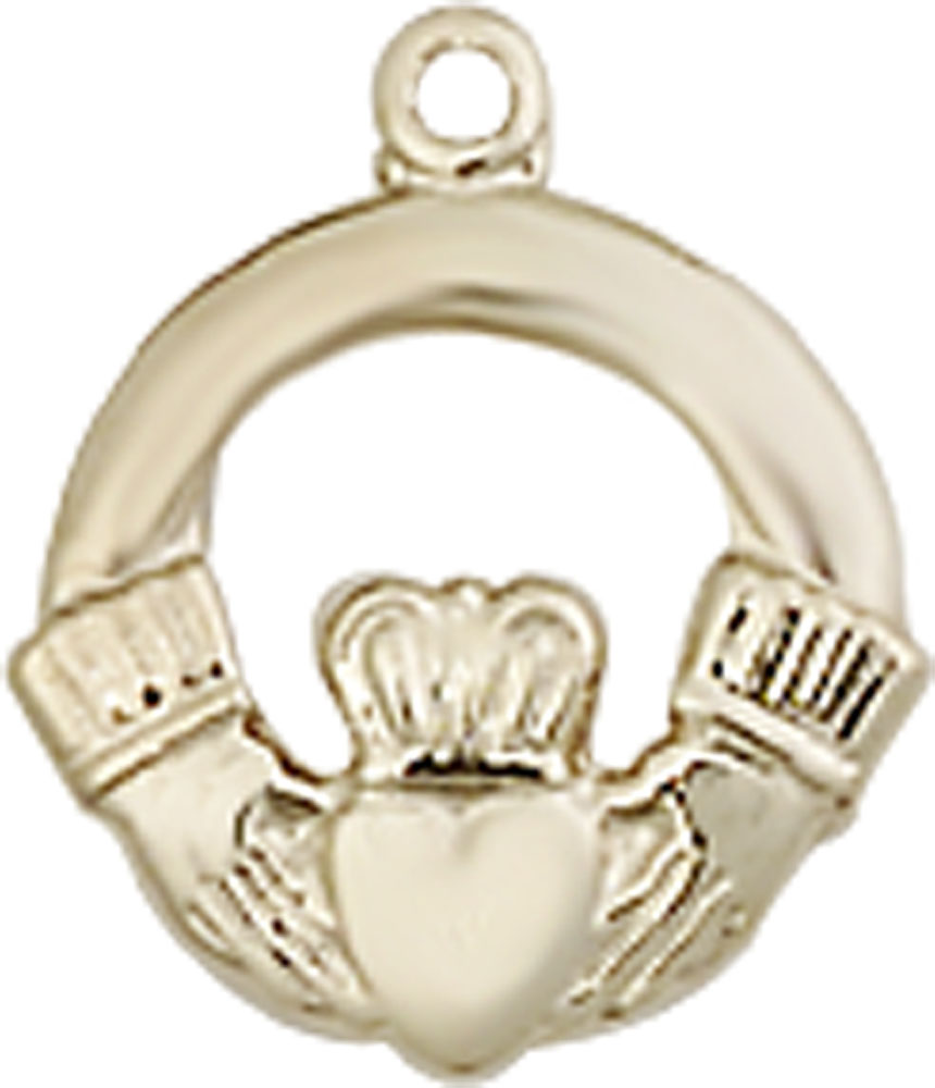 14kt Gold Claddagh Medal