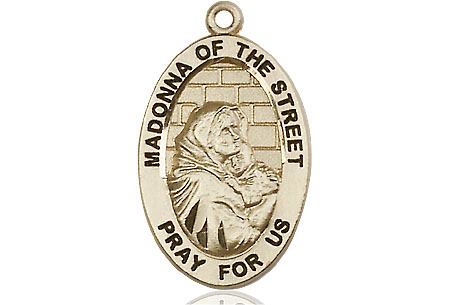 14kt Gold Madonna of the Street Medal