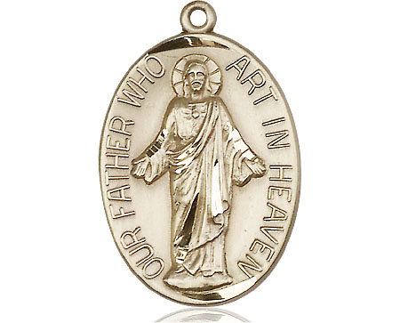 14kt Gold Our Father Medal