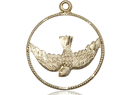 14kt Gold Holy Spirit Medal