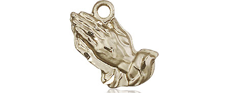 14kt Gold Praying Hands Medal