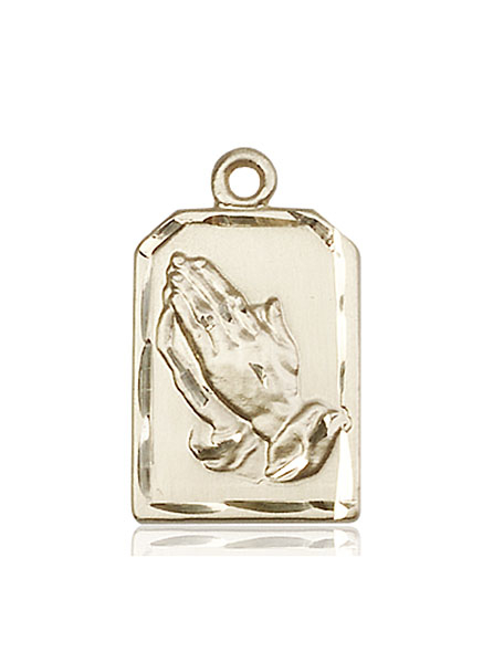 14kt Gold Praying Hands Medal