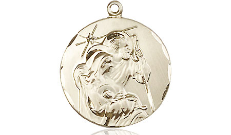 14kt Gold Holy Family Medal