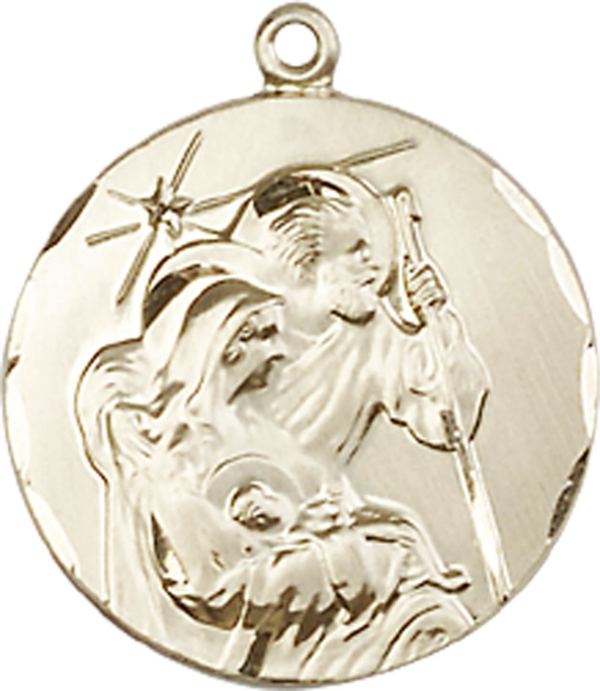 14kt Gold Holy Family Medal