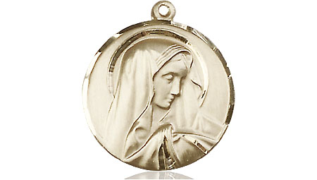 14kt Gold Sorrowful Mother Medal