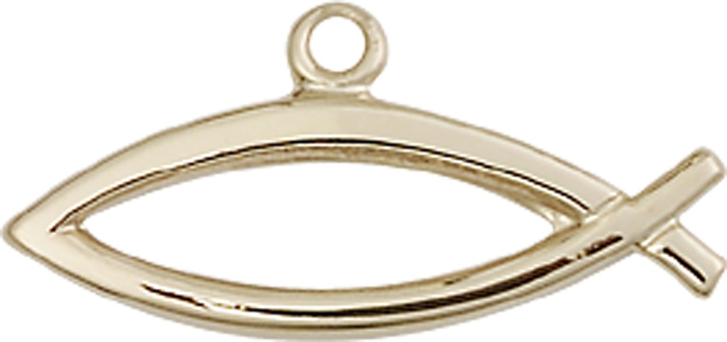 14kt Gold Fish Medal