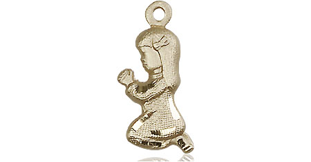 14kt Gold Praying Girl Medal