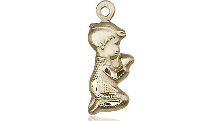 14kt Gold Praying Boy Medal