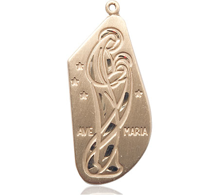 14kt Gold Ave Maria Medal