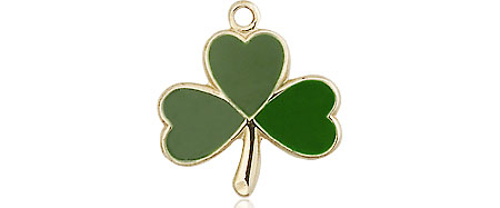 14kt Gold Shamrock Medal