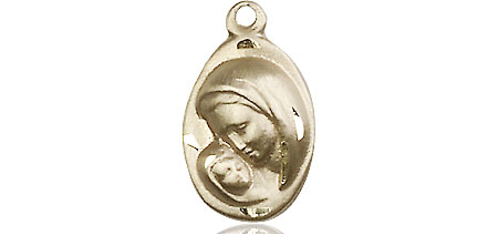 14kt Gold Madonna &amp; Child Medal