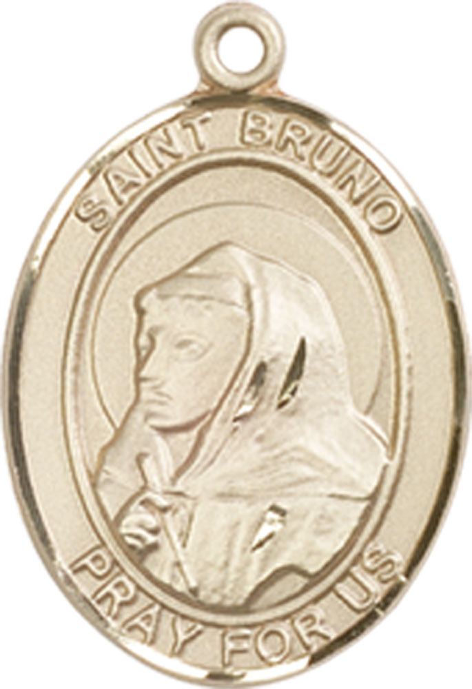 14kt Gold Filled Saint Bruno Medal