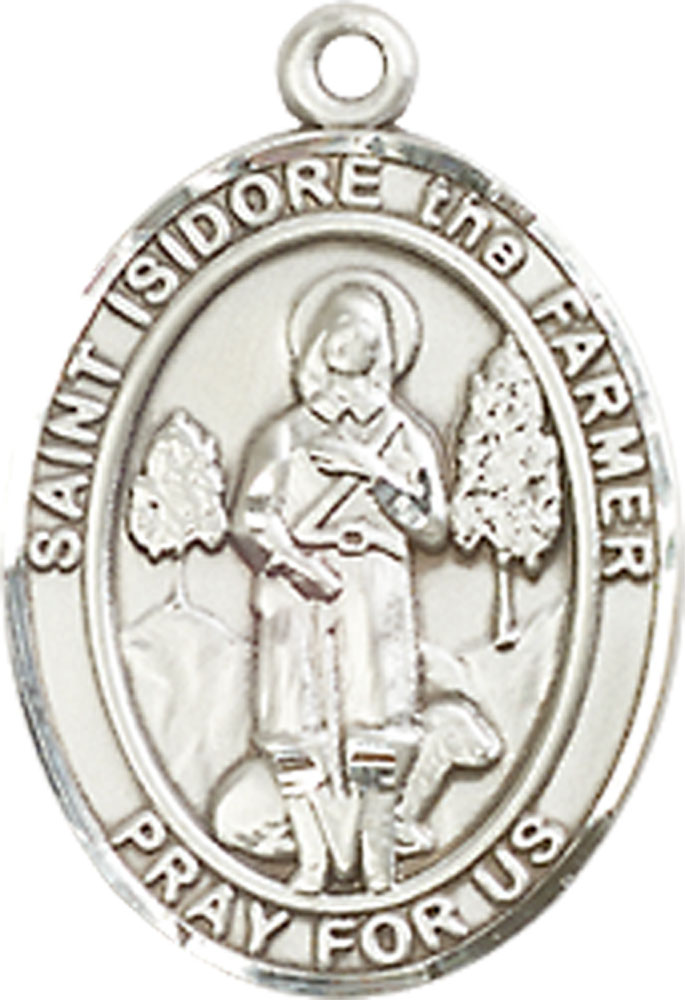 Sterling Silver Saint Isidore the Farmer Medal