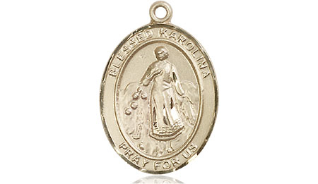 14kt Gold Filled Blessed Karolina Kozkowna Medal