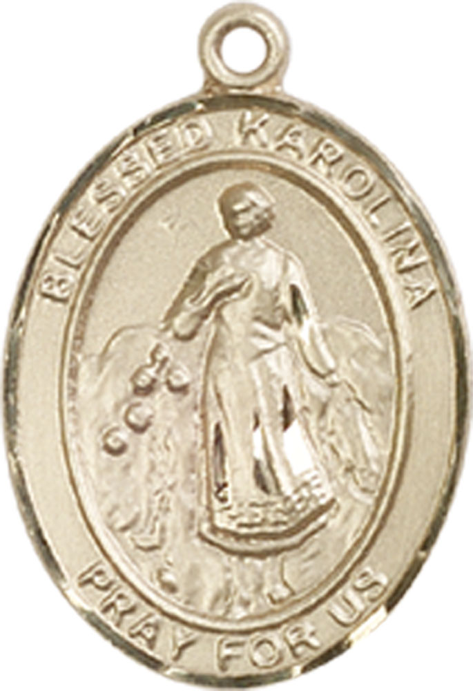 14kt Gold Filled Blessed Karolina Kozkowna Medal