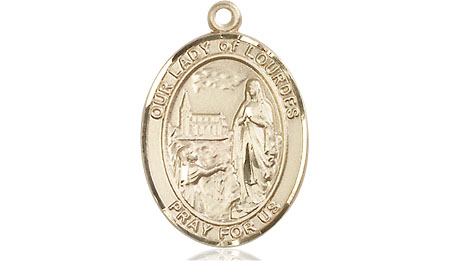 14kt Gold Filled Our Lady of Lourdes Medal