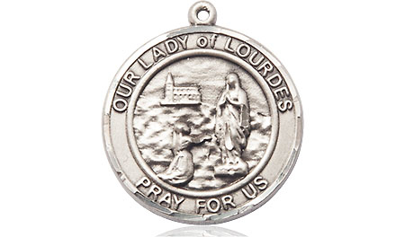 Sterling Silver Our Lady of Lourdes Medal