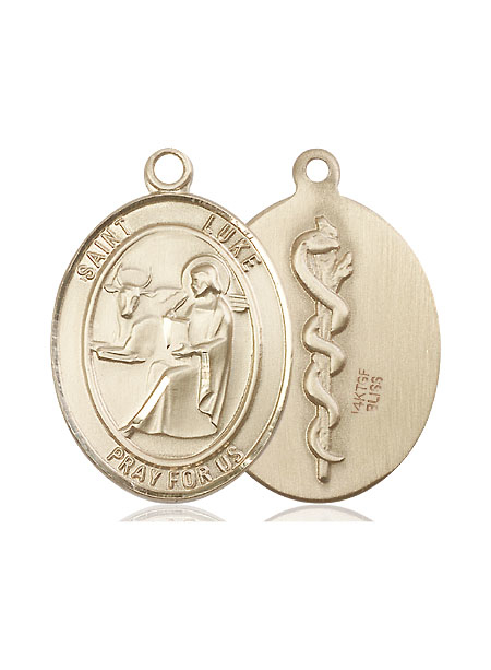 14kt Gold Saint Luke the Apostle Doctor Medal