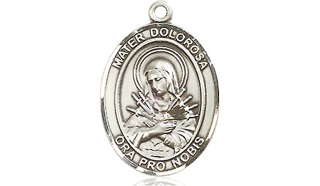 Sterling Silver Mater Dolorosa Medal