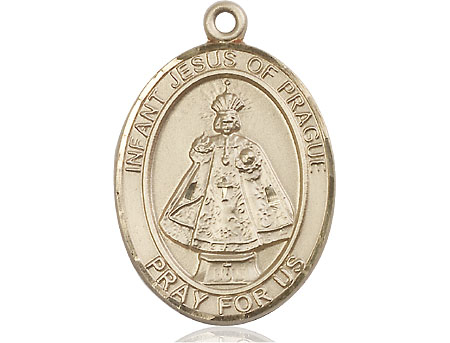 14kt Gold Infant of Prague Medal