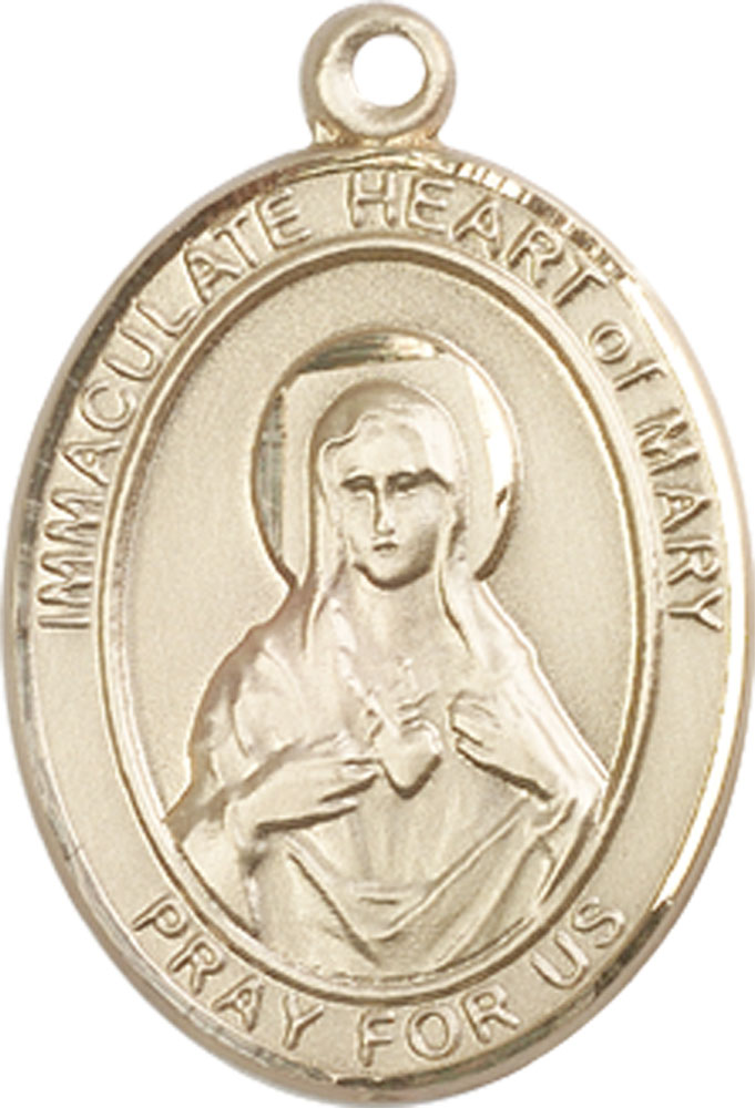 14kt Gold Immaculate Heart of Mary Medal