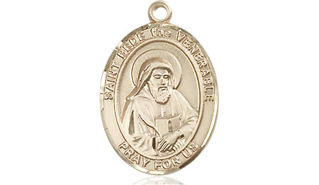 14kt Gold Filled Saint Bede the Venerable Medal