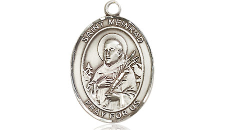 Sterling Silver Saint Meinrad of Einsideln Medal