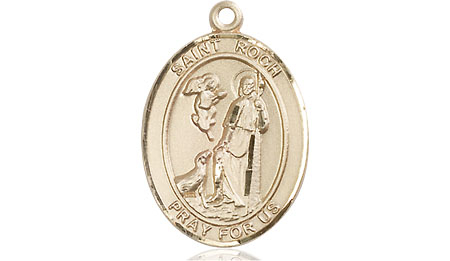 14kt Gold Filled Saint Roch Medal