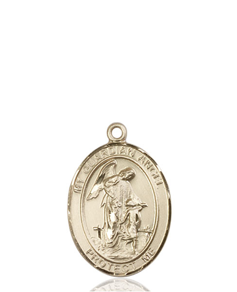 14kt Gold Guardian Angel Medal