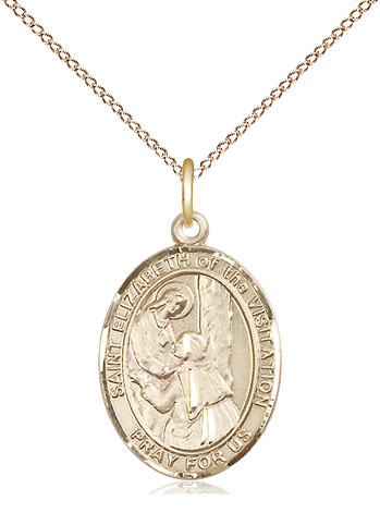 14kt Gold Filled Saint Matthias the Apostle Pendant on a 18 inch Gold Filled Light Curb chain
