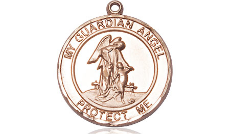 14kt Gold Guardian Angel Medal