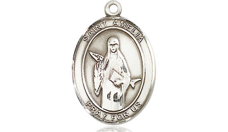 Sterling Silver Saint Amelia Medal