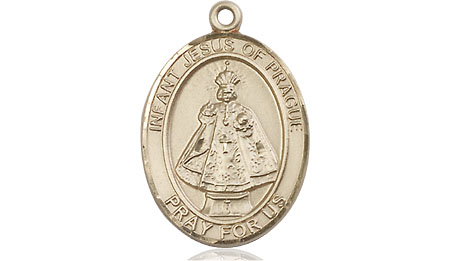 14kt Gold Infant of Prague Medal