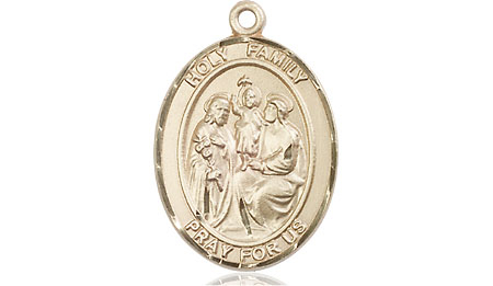 14kt Gold Holy Family Medal