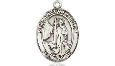 Sterling Silver Saint Anthony of Egypt Medal