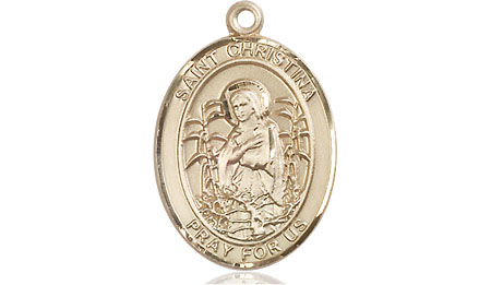 14kt Gold Filled Saint Christina the Astonishing Medal