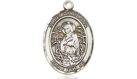 Sterling Silver Saint Christina the Astonishing Medal