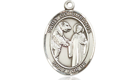 Sterling Silver Saint Columbanus Medal