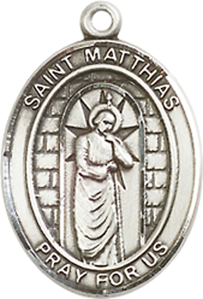 Sterling Silver Saint Matthias the Apostle Medal