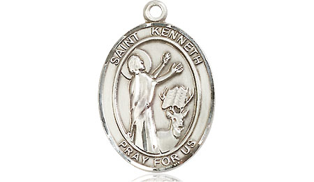Sterling Silver Saint Kenneth Medal