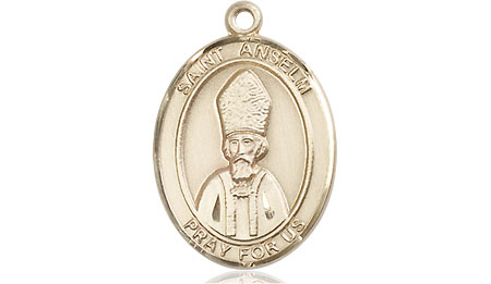 14kt Gold Filled Saint Anselm of Canterbury Medal