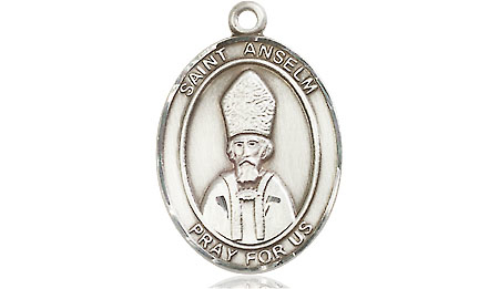 Sterling Silver Saint Anselm of Canterbury Medal